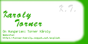 karoly torner business card